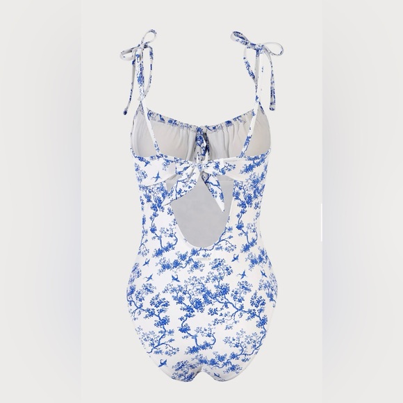Berlook retro floral One Piece Swimsuit - Picture 3 of 5